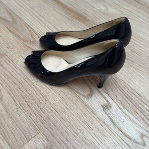 Cole Haan Heels Nike Air Black Peep-Toe